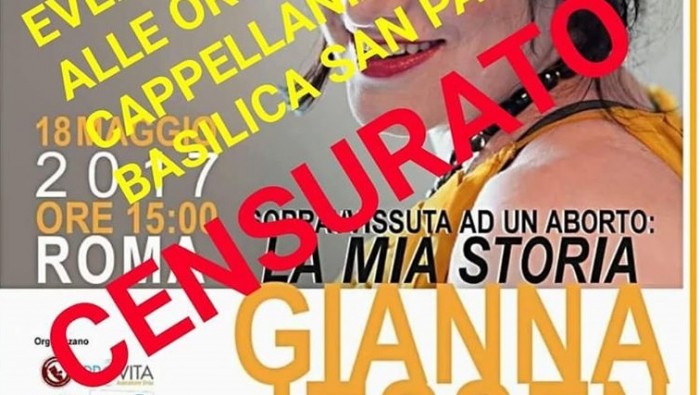 SCANDALOSO: Roma 3 censura Gianna Jessen 1