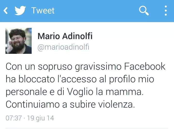 Facebook ha censurato anche Mario Adinolfi. Mamma e Papà fuorilegge? 1