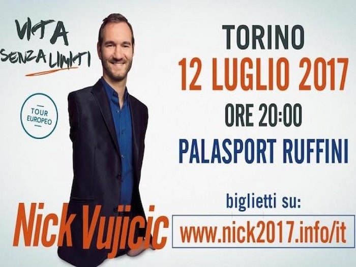 Nick Vujicic a Torino il 12 luglio 1